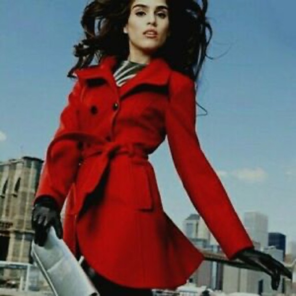NEW Red Guess Vegan Coat